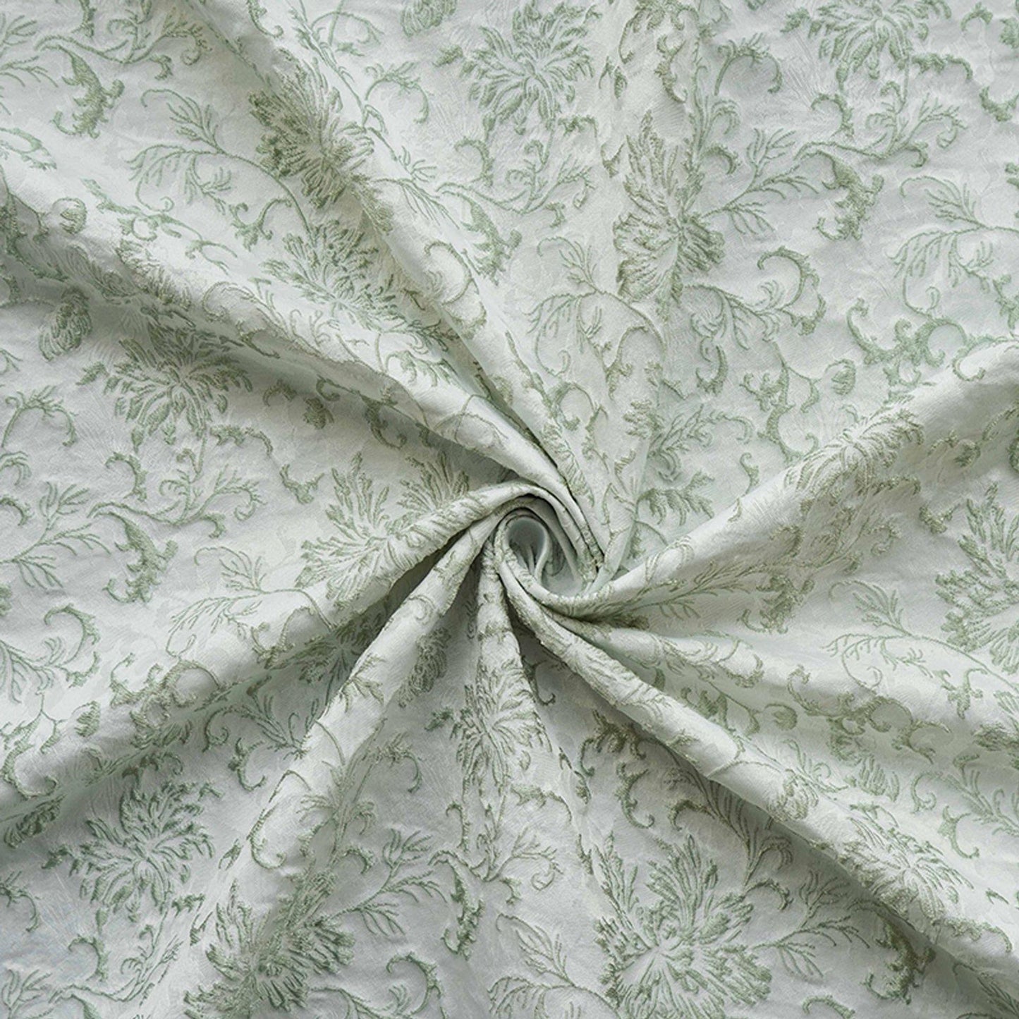 Floral Embossed Jacquard Fabric, 3D Textured Upholstery, 59" Wide