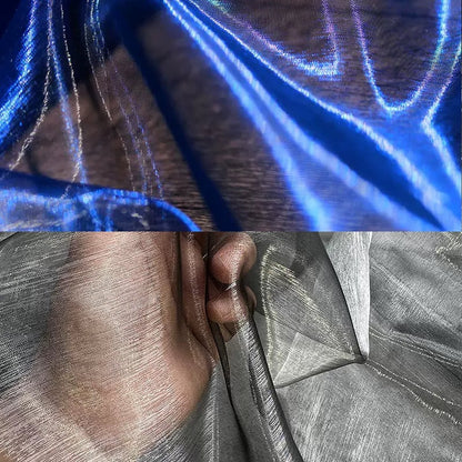 Silky Organza Fabric: Bright Sheer Water-Gloss, 55" Wide