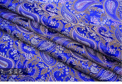 Tissu brocart à motifs cachemire : Rayonne - 45 cm