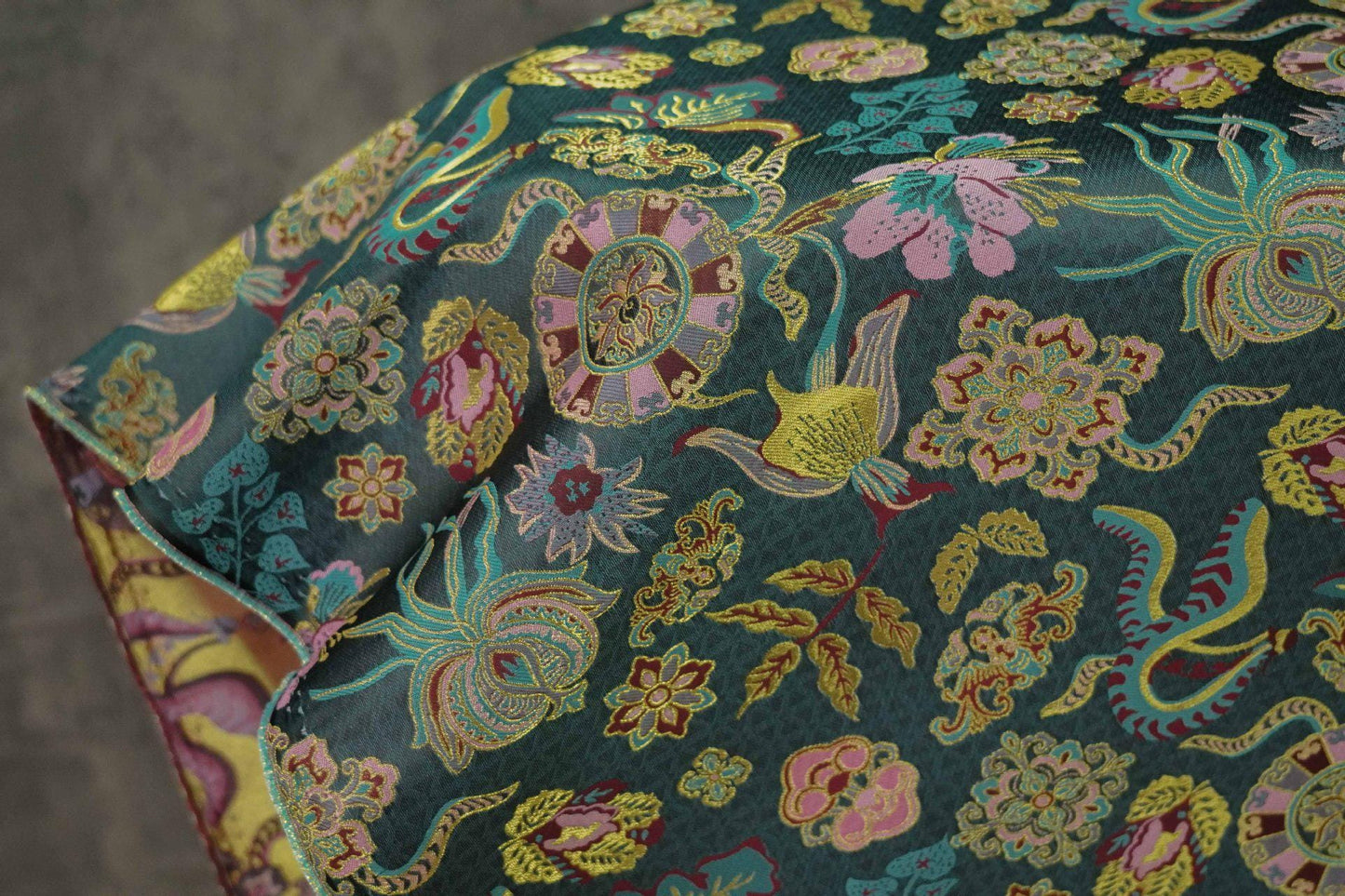 Jacquard Brocade Fabric: Chinese Ancient Pattern Polyester Blend (62")