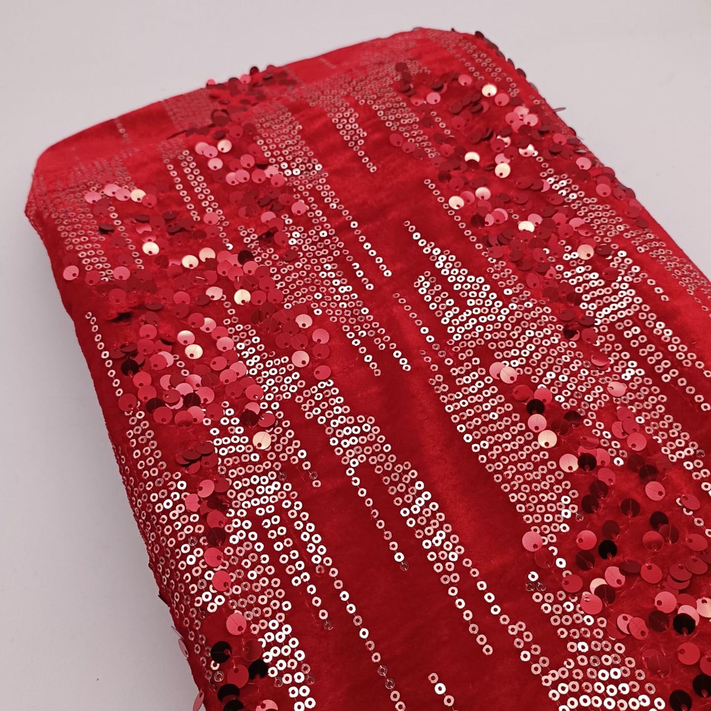 Colorful Sequin Lace Fabric: 49"W Gradient Beaded Mesh, DIY Sewing