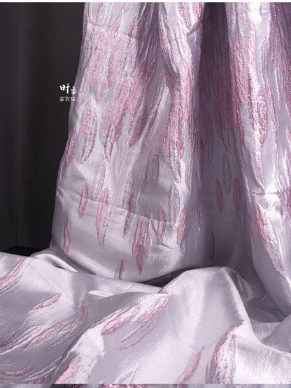 Irregular Gradient Feather Jacquard Fabric: 55"w Oil Painting Style