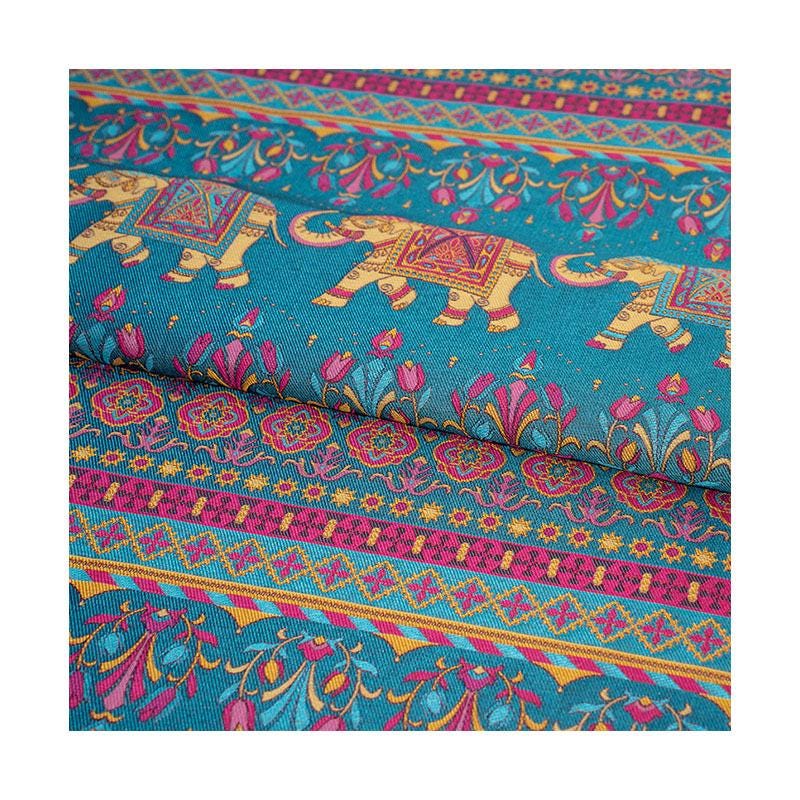 High-End Shu Brocade Fabric with Taiping Elephant Jacquard and Shu Embroidery, 59" Wide