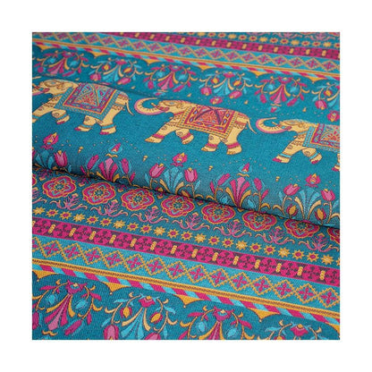 High-End Shu Brocade Fabric with Taiping Elephant Jacquard and Shu Embroidery, 59" Wide