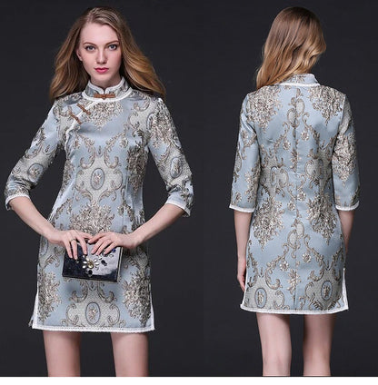 Palace Style Brocade Jacquard Fabric: 55"W Polyester Drapery, Upholstery & Costume