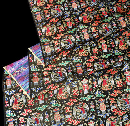 Peacock Lantern Brocade Fabric: 58"W Chinese Rayon Sewing Material