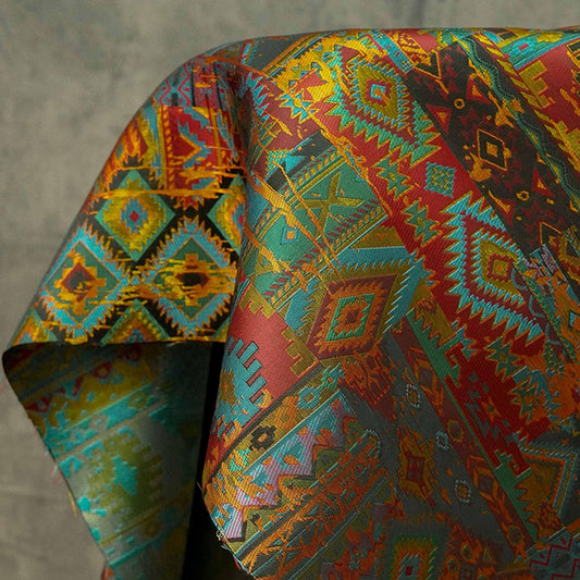 Tissu jacquard ethnique : style robe impériale, matériau pour la confection de cheongsam