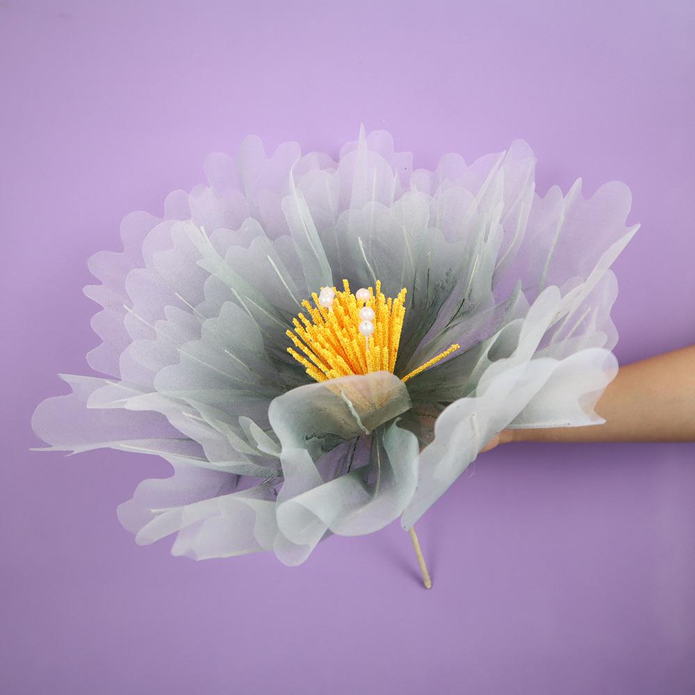 Gradient Peony Wedding Decor: Floral Centerpiece, Photo Booth Backdrop