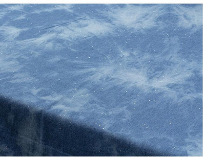 Blue Tie-Dye Denim Fabric ��� Sparkling Sequins, 100% Cott" Wide