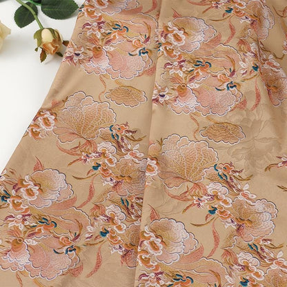 Tissu satin de soie pour thé : ameublement, costumes, rideaux de style chinois (150 cm de large)