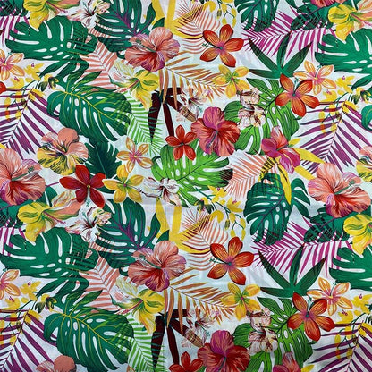 Tropical Floral Cotton Fabric: Sewing, Quilting, Upholstery (58"W)