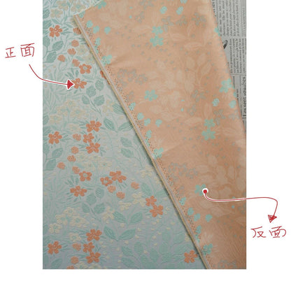 Tissu tissé à motifs floraux, coton japonais pour patchwork orange-jaune, 168 cm de large