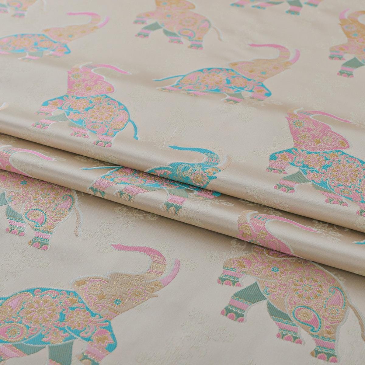 Elephant Brocade Fabric: 59"W Rayon Blend, Sewing & Upholstery