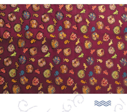 Nishijin Japanese Brocade Fabric: Easter Bunny Jacquard Silk Blend (59" Wide)