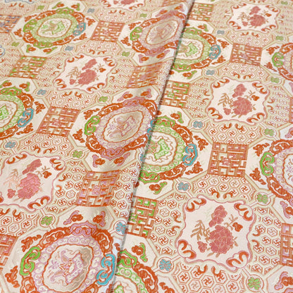 Brocade Rayon Fabric: 59"W Mongolian Tibetan Gown Material
