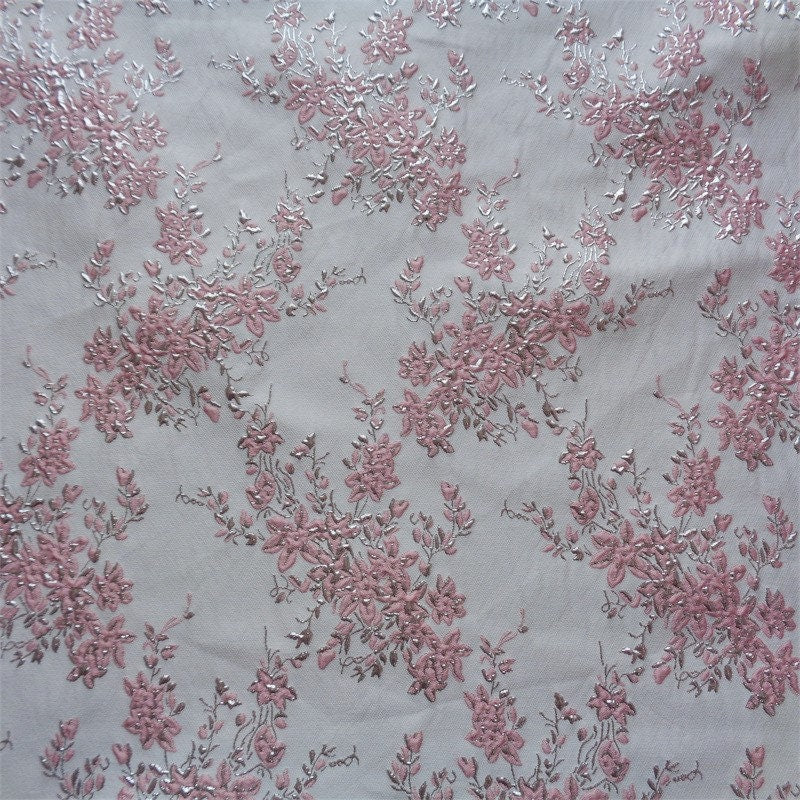 Gold Thread Floral Jacquard Fabric: 3D Texture Upholstery, Costume - 56"W