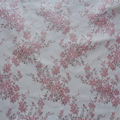 Gold Thread Floral Jacquard Fabric: 3D Texture Upholstery, Costume - 56"W
