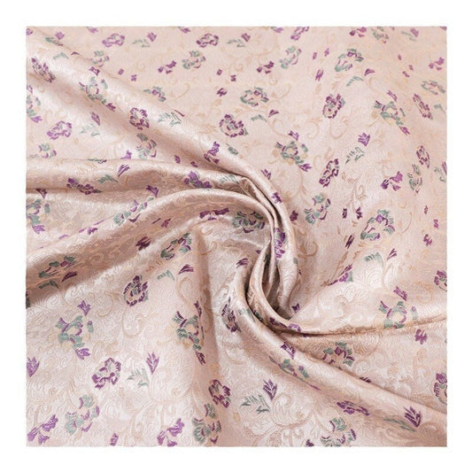 Lotus Brocade Fabric: 59"W Silk Rayon Damask