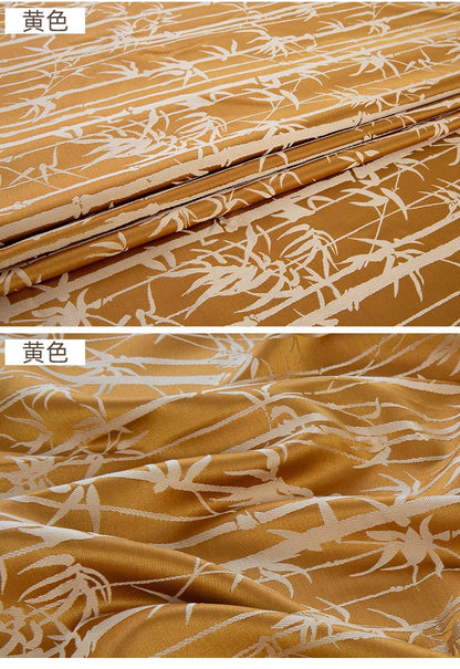 Tissu jacquard bambou oriental : polyester damassé 57 po de large, vendu au mètre