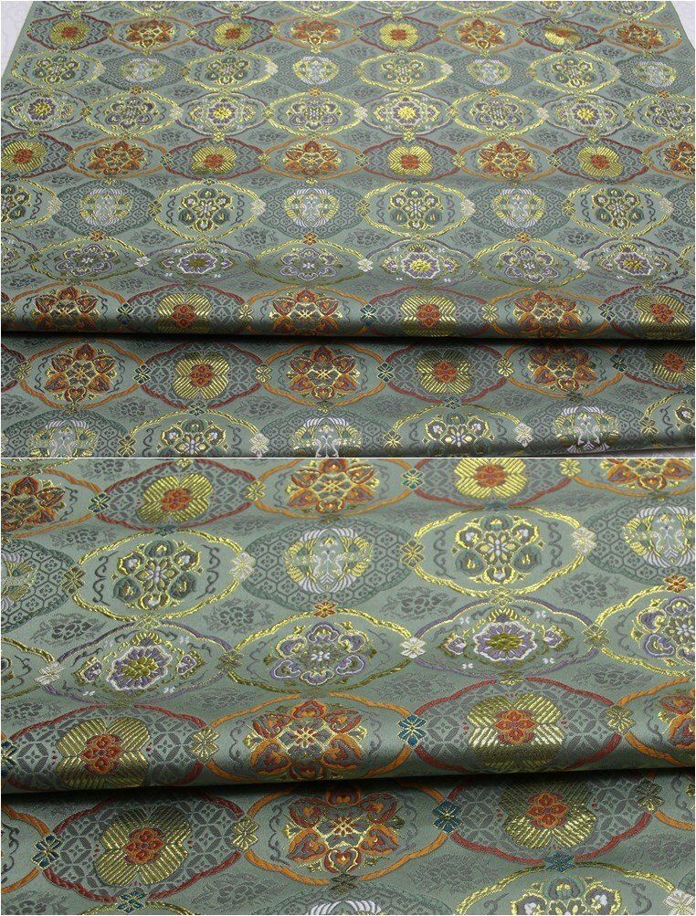 Japanese Floral Jacquard Brocade Fabric: Silk Rayon Blend (29.5" Width) - Poppylollipop