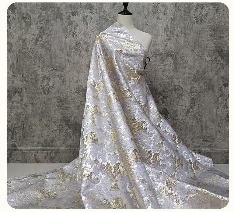 Tissu jacquard gaufré 3D, largeur 58 pouces