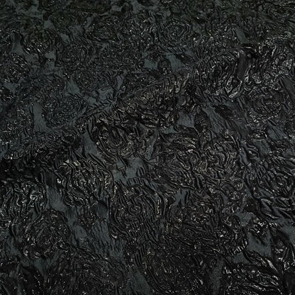 Metallic Rose Jacquard Fabric: 3D Texture, 54" Wide