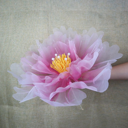 Gradient Peony Wedding Decor: Floral Centerpiece, Photo Booth Backdrop