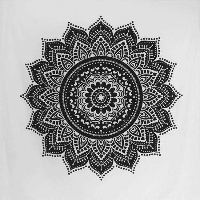 Mandala Tapestry: Bohemian Wall Hanging, Sofa Throw (140x200cm)