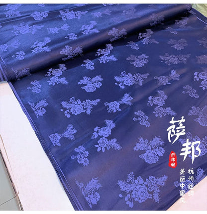 Tissu brocart jacquard Pivoine Phénix : Matériel de couture pour Cheongsam Qipao