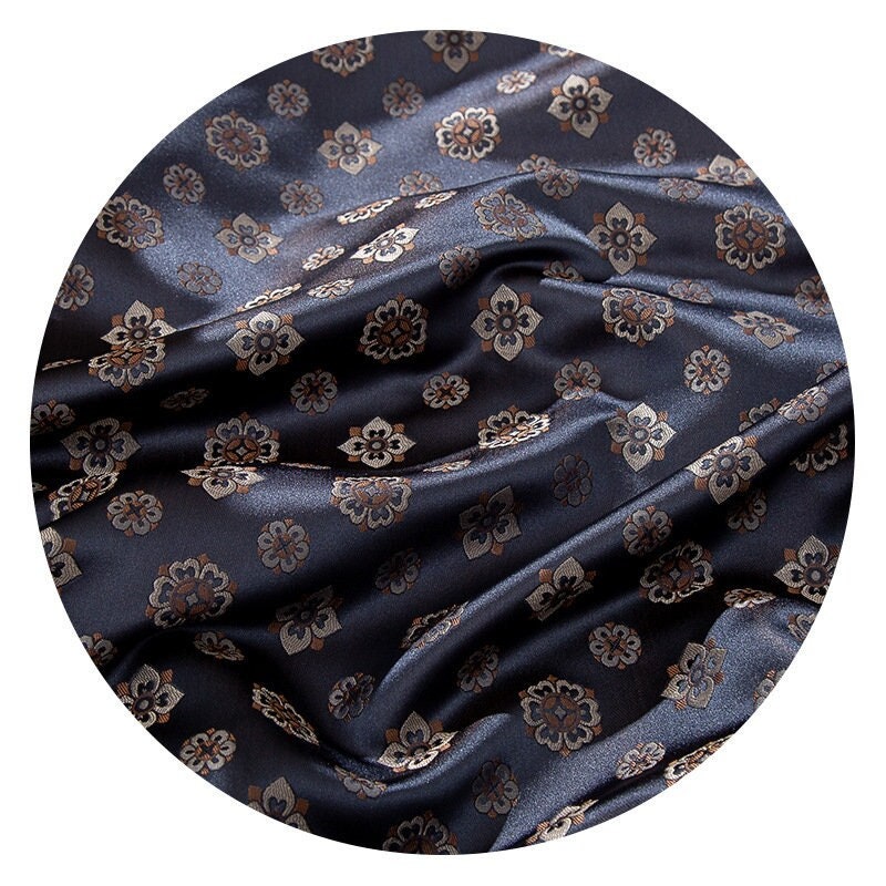 Pipa Flower Brocade Fabric: 59" Jacquard Silk Rayon Blend