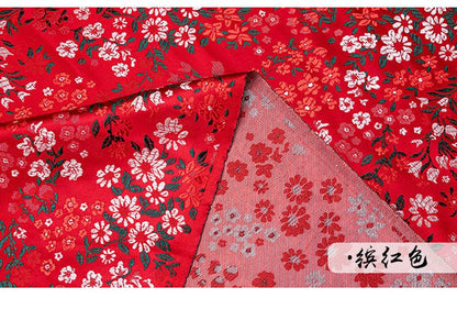 Cherry Blossom Jacquard Brocade Fabric: 45��� Wide Silk Rayon