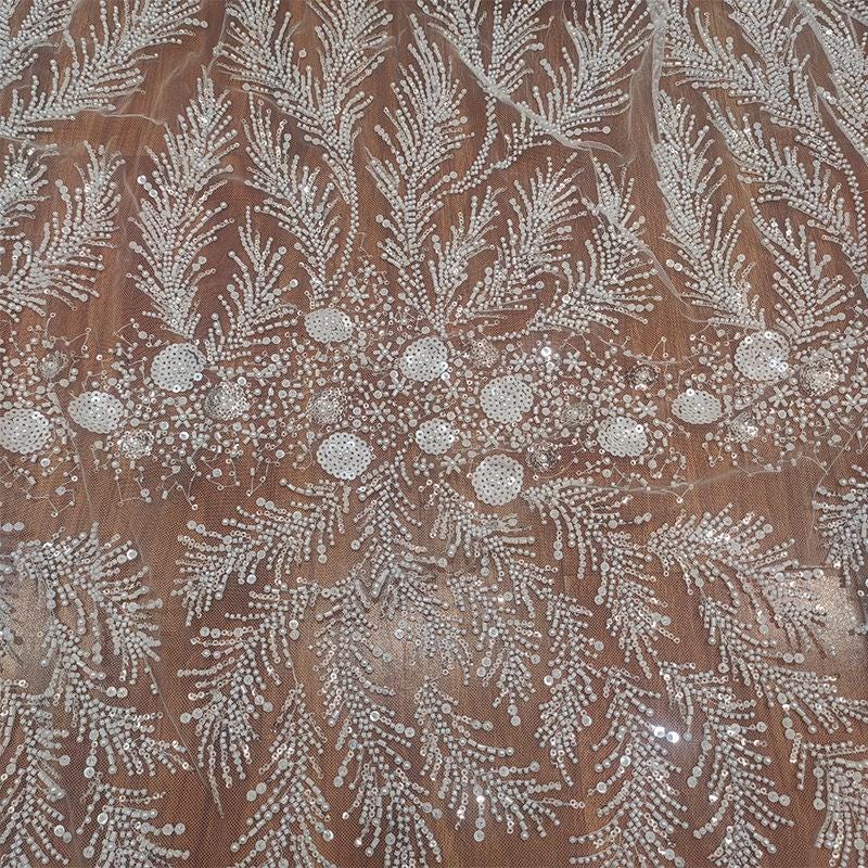 Beaded Sequin Lace Fabric: Bridal Wedding Veil, Doll Making, DIY