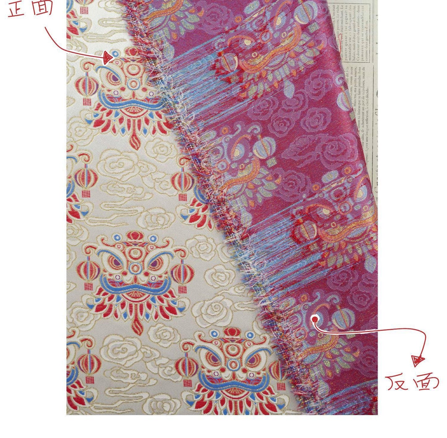 Song Brocade Fabric: Baoxiang Gold Thread Jacquard - Emperor Robe Style
