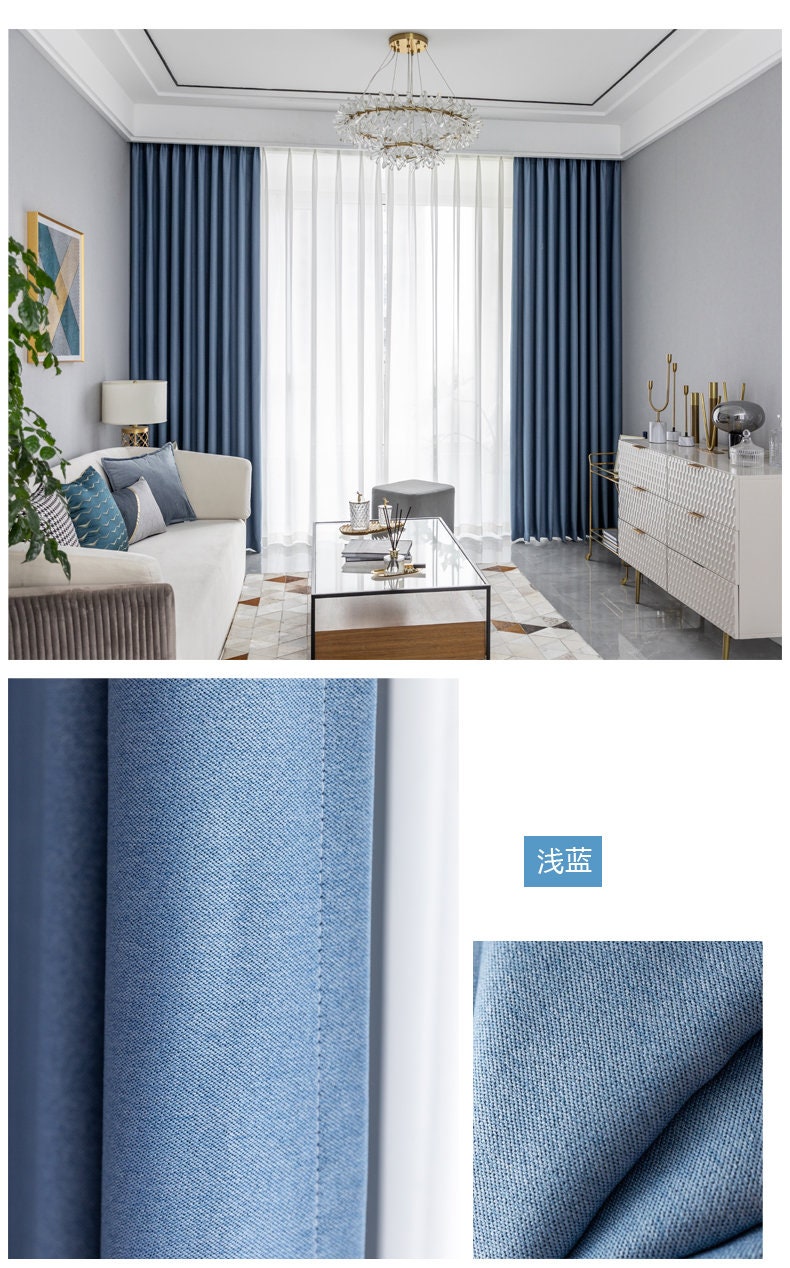Blackout Curtain Fabric: Double-Sided Cotton Linen, Sunshade Insulation