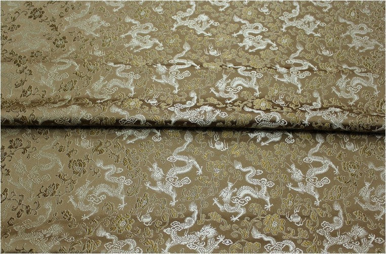 Dragon Flower Brocade Fabric: 59" Wide Rayon Sewing Quilting