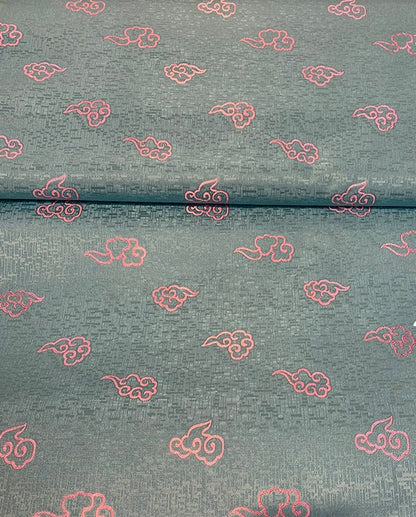 Flying Nimbus Silk Brocade Fabric: 29.5" Wide Jacquard, Costume Dress Material
