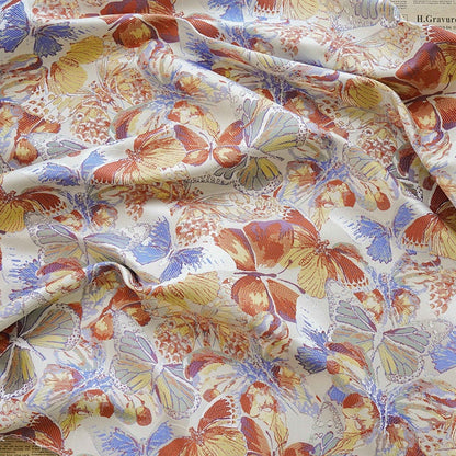 Tissu jacquard papillon : mélange acrylique et polyester texturé 3D (57 po de largeur)