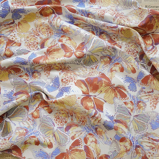 Butterfly Jacquard Fabric: 3D Textured Acrylic Polyester Blend (57" W)