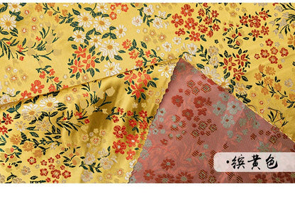Cherry Blossom Jacquard Brocade Fabric: 45��� Wide Silk Rayon