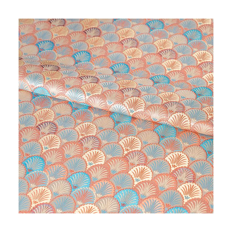 Japanese Shell Kinran Fabric: Pale Pink Brocade, 29.5�ï
