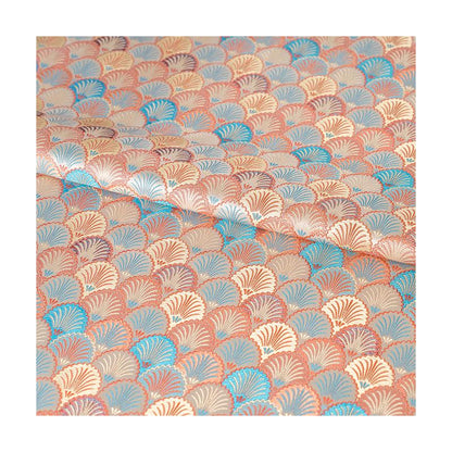 Japanese Shell Kinran Fabric: Pale Pink Brocade, 29.5�ï