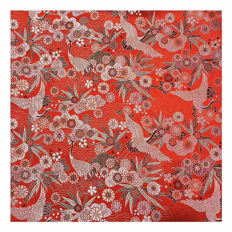 Crane Jacquard Satin Fabric: Retro Damask Brocade, 57"W