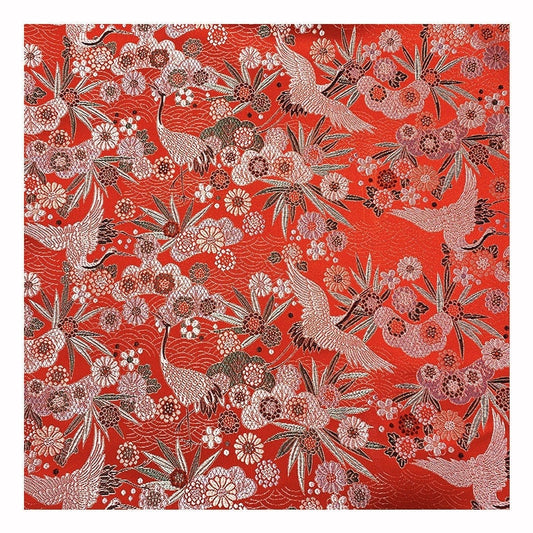 Crane Jacquard Satin Fabric: Retro Damask Brocade, 57"W