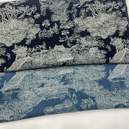Jacquard Denim Fabric: Qingming Riverside Design, Upholstery & Sewing, 59"