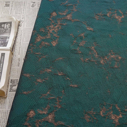 Vintage Moss Green Jacquard Brocade Fabric: Textured Sewing Material (60" Wide, By The Meter)