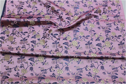 Floral Brocade Fabric: Chinese Style Silk Rayon Blend, 29.5" Wide