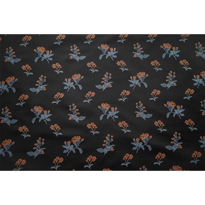Floral Rayon Blend Fabric: Bohemian Upholstery, Costume, Handbag - 65"W