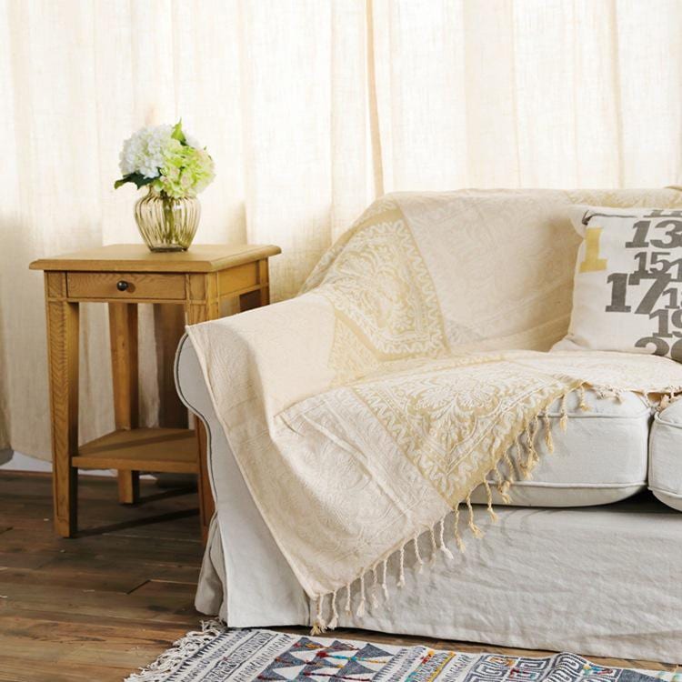 Vintage European Style Sofa Throw Blanket: Non-Slip Thick Sofa Cover