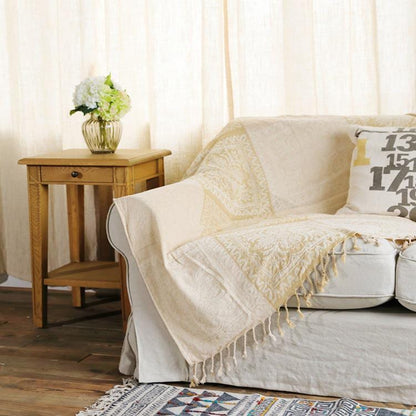 Vintage European Style Sofa Throw Blanket: Non-Slip Thick Sofa Cover