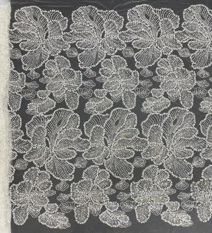 Luxury Pearl Sequin Embroidered Fabric ��� Bridal Wedding Dress, Evening Gown & Couture Fashion Textile, Wedding dress fabr"Wide